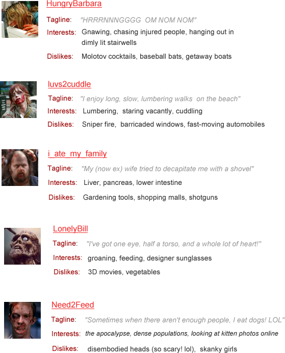 Zombie Search Results