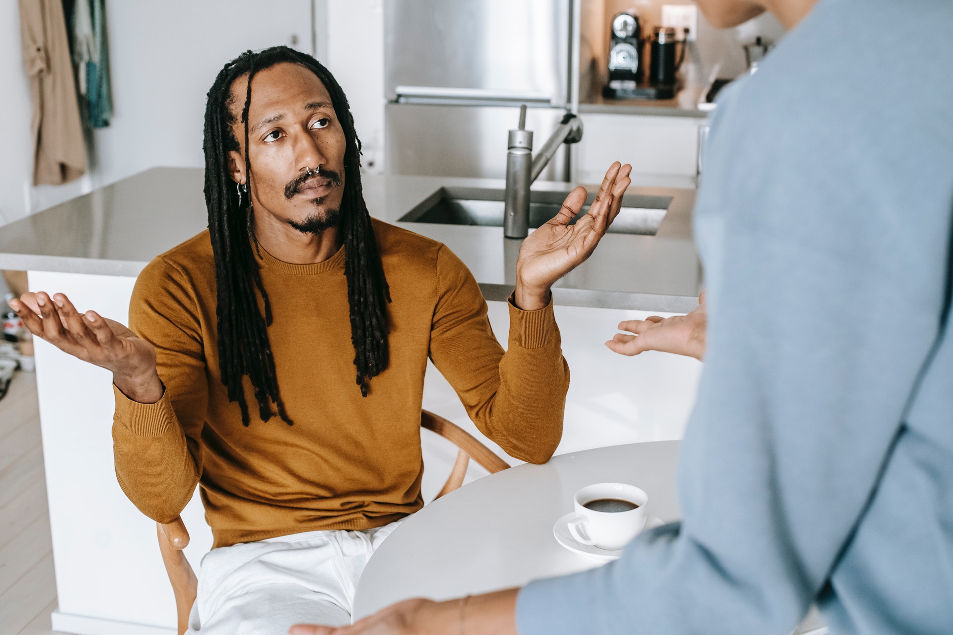 young couple having conflict at home