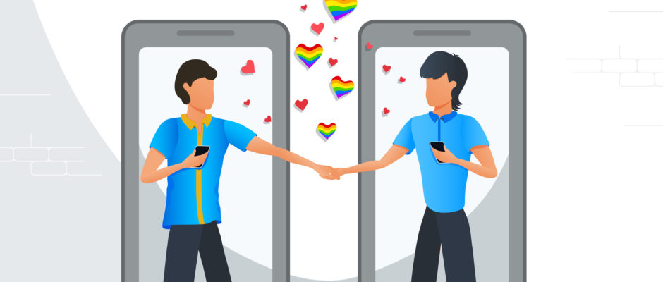 online gay dating apps illustration