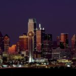 buildings with light Dallas city during night time